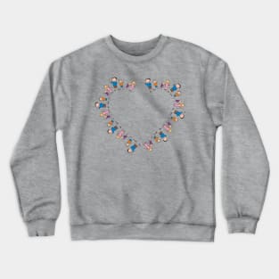 Family, Frame, Heart, Border, Boy, Cartoon, Comic, DadFamily Crewneck Sweatshirt